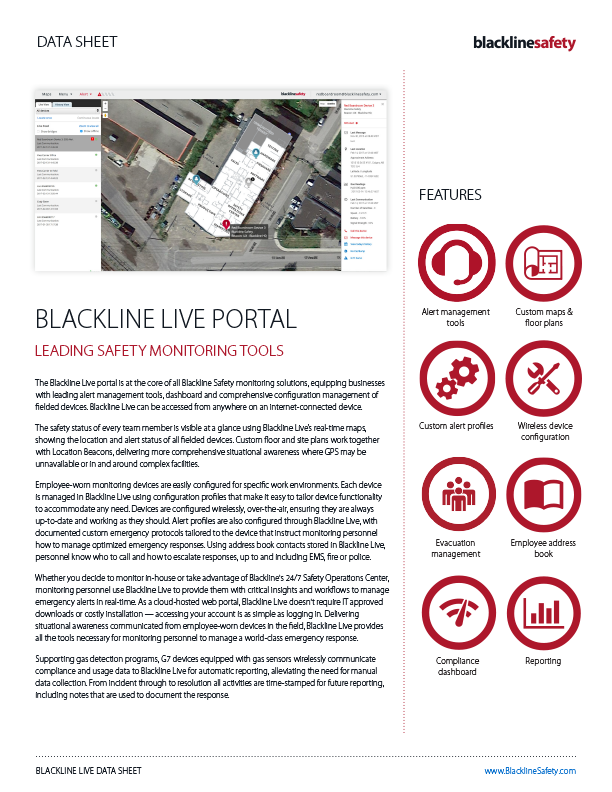 Folha de dados em tempo real da Blackline