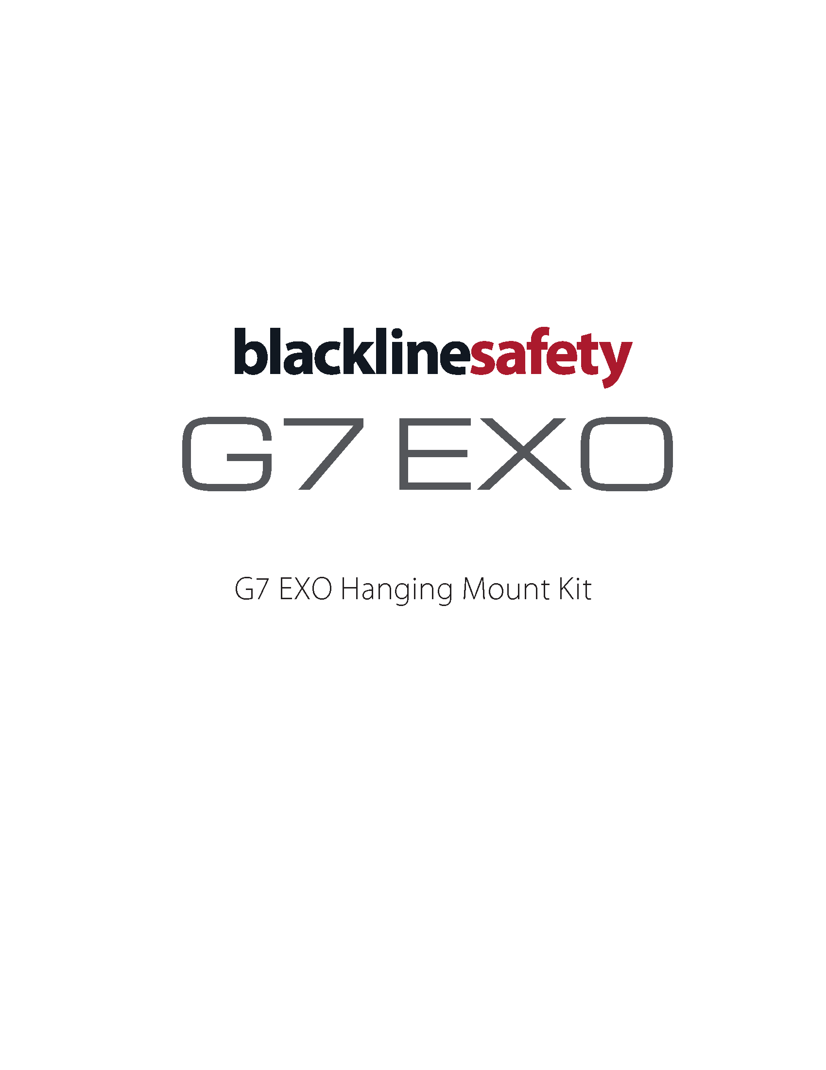 G7 EXO Kit de montagem suspensa Página de capa do guia de montagem