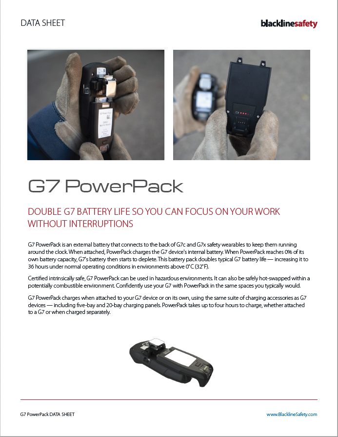 G7 PowerPack Folha de dados