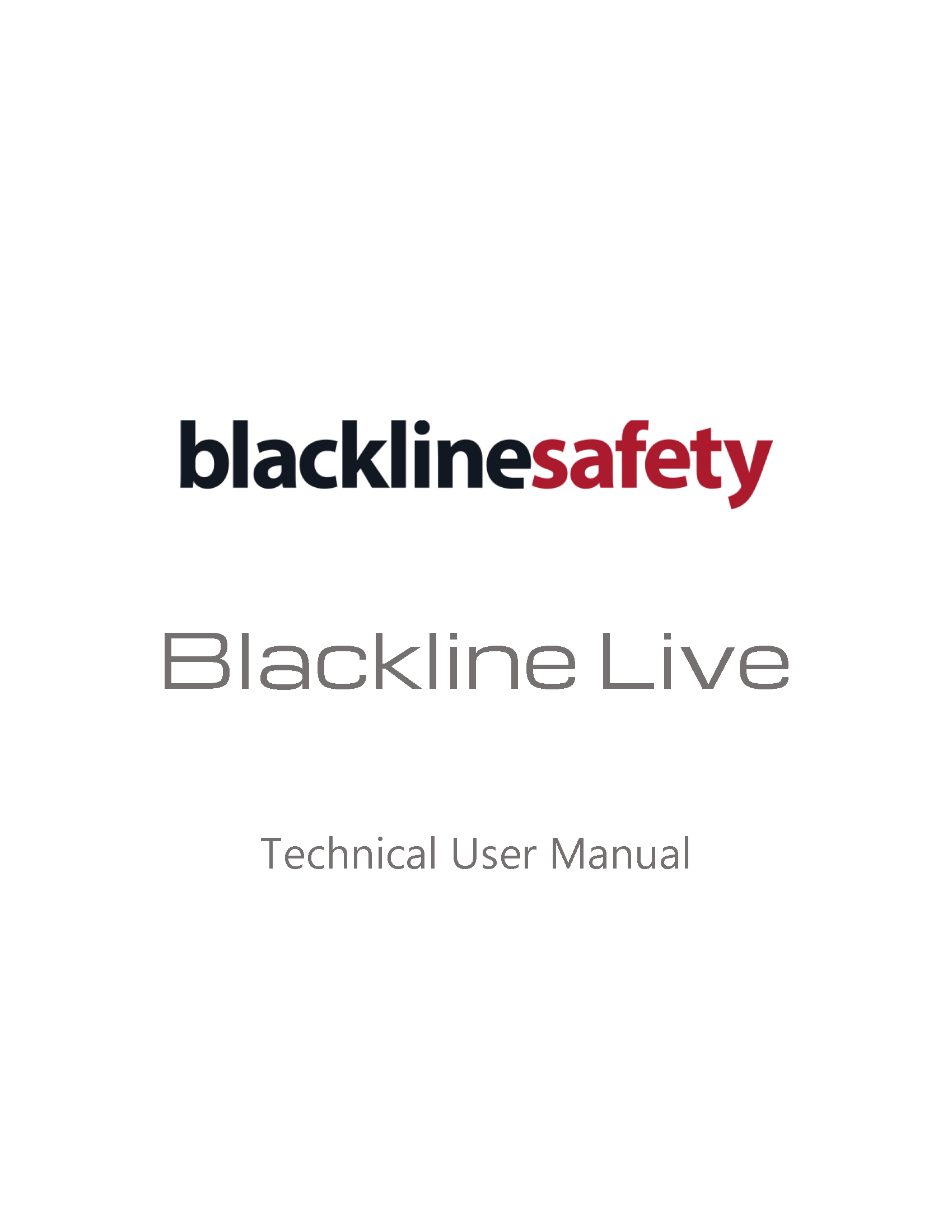 Capa do Manual Técnico do Usuário Blackline Live